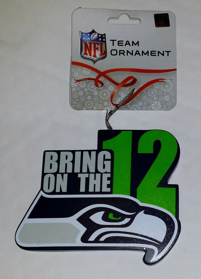 FOREVER COLLECTIBLES Seattle Seahawks Weihnachtsbaum Ornament BRING ON THE 12 - Neu - EXKLUSIV