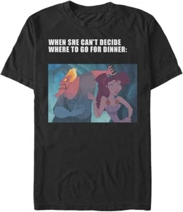 Disney Big & Tall Villains Hades Dinner Meme Mens Short Sleeve T Shirt Black 4XL - Picture 1 of 8