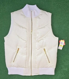 Style & co. Womens Winter White Zip Up Sleeveless Down & Feather Filled Vest Med - Picture 1 of 10