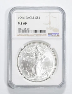 MS69 1996 American Silver Eagle NGC Brown Label - Picture 1 of 5