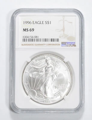 MS69 1996 American Silver Eagle NGC Brown Label - Image 1 of 4
