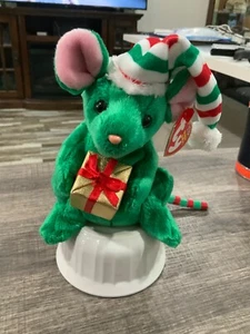 TY BEANIE BABIES TIDINGS MOUSE CHRISTMAS - Picture 1 of 5
