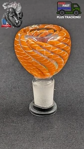Vidrio de tabaco deslizante macho de 14 mm para tuberías de agua - BW03 naranja - Imagen 1 de 3