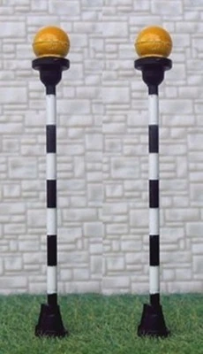 2er-Pack blinkende Belisha Beacons 60 mm OO Stärke