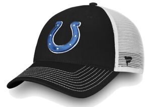 Men's Indianapolis Colts Fanatics Branded Black/Wte Fundamental Trucker Hat OSFA