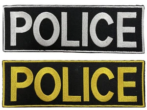IDO Tactical 11284-1002 Embroidery Law Enforcement Police Patch 9X3 White/Yellow - Picture 1 of 3