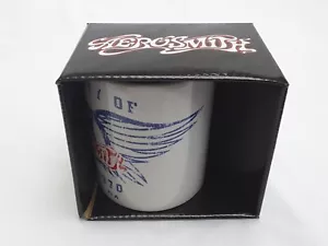 OFFICIAL PROPERTY OF AEROSMITH MUG /CUP: wings logo album EST 1970 rock fan gift - Imagen 1 de 11
