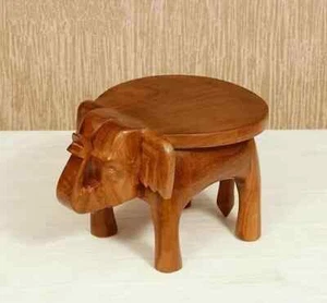 Handmade Wooden Bar Stool Mandala Art – Boho Plant Stand & Rustic Home Décor - Picture 1 of 4
