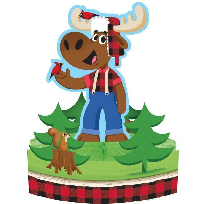 Centro de mesa de papel Lum-Bear-Jack de panal de 12" x 9" suministros para fiestas de cumpleaños Foto 1 de 1