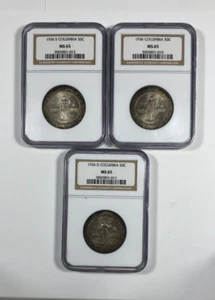 1936 PDS Columbia Commemorative .50.  NGC MS 65 Original Tone. - Picture 1 of 11