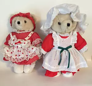 2 Vintage Tender Heart Treasures Valentinstag & Weihnachten Teddybären verbunden 12 Zoll - Bild 1 von 5