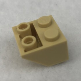 LEGO 3660 Tan Slope, Inverted 45 2 x 2 W/ Flat Bottom Pin (x2)