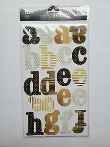 MambiSticks Gold Rush Large Lowercase Alphabet & Number Stickers New - Picture 1 of 3