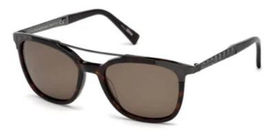 Authentic ERMENEGILDO ZEGNA EZ0073 53M Dark Havana w/Brown Lens Sunglasses - Image 1 of 4