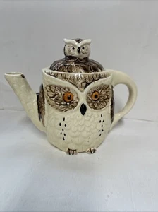 Enesco Eule Teekanne Sammlung. Teekanne, Milchkännchen, Zucker, S&P Shaker Serviettenhalter - Bild 1 von 17