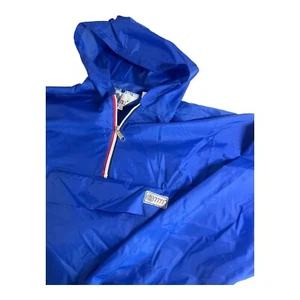 7777 Vintage "KayWay" Style Jacket/Windbreaker Small Medium Blue Packable/Hooded - Picture 1 of 7