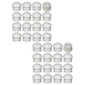 Round Multi Gauge White Dome Insert 14 to 12 Tube 7/8" 32 PCS - Picture 1 of 5