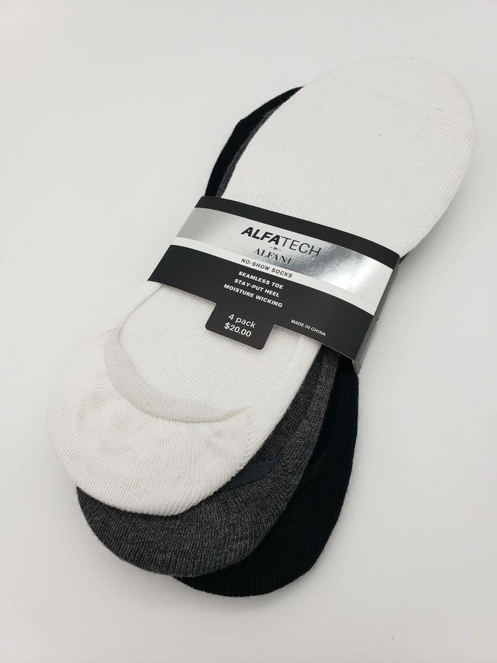 Paquete de 3 calcetines Alfani para hombre blanco/gris/negro 7-12 NUEVO Foto 1 de 3