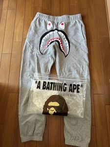 A BATHING APE Shark Sweatpants Grey S - Picture 1 of 24