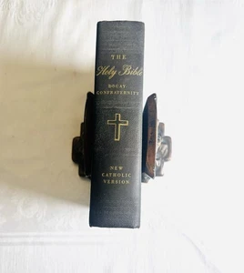 1961 Vintage/Holy Bible/Douay-Confraternity Edition/leather-bound Collectible - Imagen 1 de 10