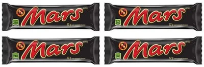 MARTE, Barra de Caramelo de Chocolate Sin Cacahuete, Barra Tamaño Completo, 52g (Paquete de 4) Foto 1 de 4