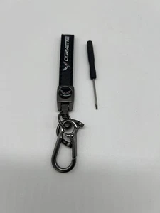 Llavero de cuero genuino para coche Corvette - Imagen 1 de 2
