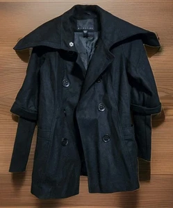 Damenmantel SM schwarz ACHTUNG mit Viertel-Stretchärmeln, gebraucht - Bild 1 von 7