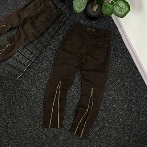 Vintage Rare Pants Katharine Hamnett London Y2k Brown Zip - Picture 1 of 8