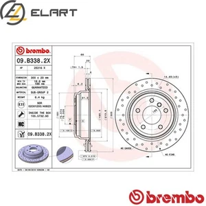 2x BRAKE DISC 09.B338.2X FOR BMW X1/E84 N53B30A N52B30BF/A/B/AF N51B30A N57D30 - Picture 1 of 7