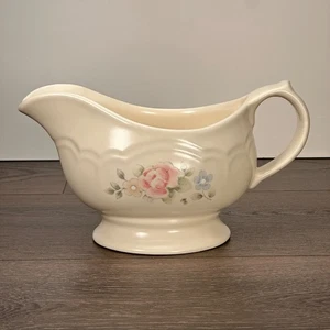 Pfaltzgraff Tea Rose Gravy Barco Servidor Rosa Floral EE. UU. Gres - Imagen 1 de 15