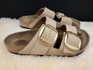BIRKENSTOCK Arizona Big Buckle Sandcastle Nubuck Leather Sandals ~ Size 42 / 11 - Picture 1 of 17