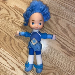 Rainbow Brite Hallmark Buddy Blue Doll 11" peluche giocattolo vintage 1983 con vestito - Foto 1 di 7