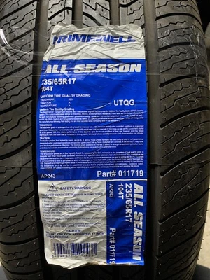 1 New 235 65 17 (104T) Primewell All Season Tire Foto 1 de 4