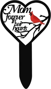 Memorial Grave Markers, Heart-Shaped Plaque for Graves, Iron Mom - Picture 1 of 8
