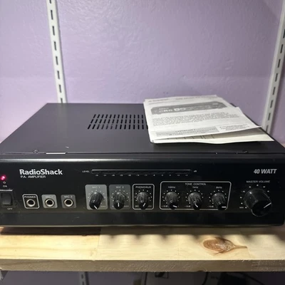 RadioShack 32-2054 PA Amplifier Amp 40 Watt - Image 1 of 4