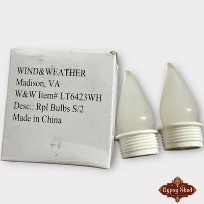 2 Plow & Hearth WHITE LED Replacement Bulb Window Candles 87063 P&H Colonial NIB - Image 1 of 3