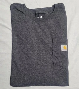 Men's Carhartt Dark Gray Loose Fit Long Sleeve Pocket Shirt Size XL - Picture 1 of 13