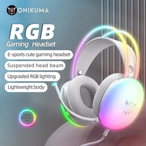 ONIKUMA RGB Gaming Headset with Mic & Mouse Set for PC Gamer E-sports - Picture 1 of 6