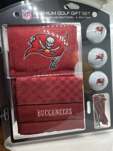 NEU NFL Tampa Bay Buccaneers PREMIUM Golf Geschenkset Deluxe Handtuch 3 Bälle & Tees - Bild 1 von 5