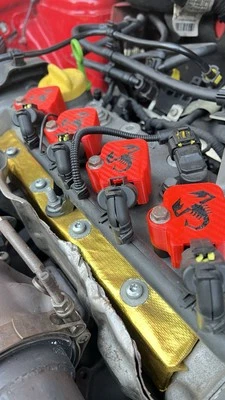 Cover Bobine per Abarth 500/595/695/Grande Punto & Motori T-Jet Alfa Romeo Mito - Imagen 1 de 4