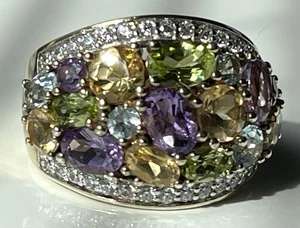 Stauer Mixed Gems Ring SZ 7 Brand New in Box - Picture 1 of 10