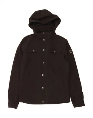 883 POLICE Hombres Chaqueta de Bombardero con Capucha Reino Unido 36 Pequeña Negra Poliéster AD11 Foto 1 de 3