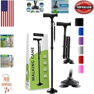 Adjustable & Foldable Walking Cane for Seniors – Heavy Duty, Free Standing - Picture 1 of 11