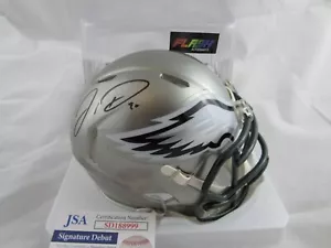Mini Casco Flash Firmado Autografiado Jordan Davis Philadelphia Eagles JSA - Imagen 1 de 3