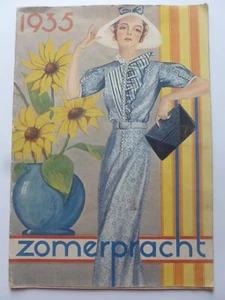 ZOMERPRACHT 1935 – Dutch dressmaking magazine / catalogue - Vintage Fashion - Imagen 1 de 24