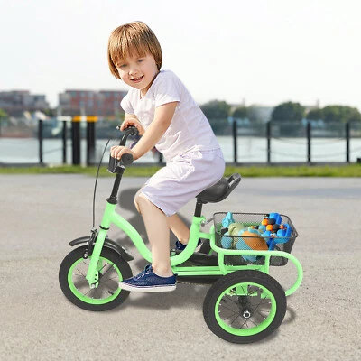 DHL Dreirad für Jungen Mädchen 3-Rad Kinder Fahrrad mit Einkaufskorb 12 Zoll - Bild 1 von 4