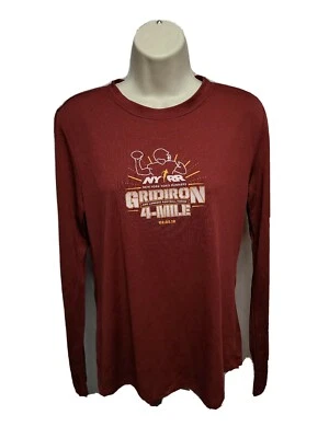 Camiseta deportiva NYRR Gridiron 2019 4 millas y lanzamiento de fútbol más largo para mujer grande borgoña Foto 1 de 4