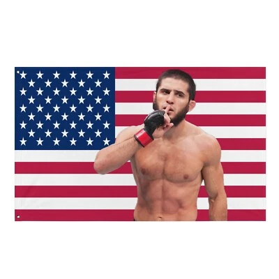 Islam Makhachev American Flag – UFC Lightweight Champion Combat Sports Tapestry - Image 1 of 4