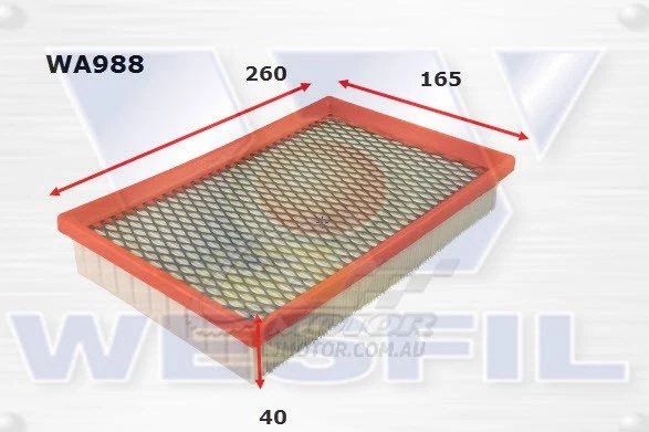 WESFIL AIR FILTER FOR Ford Probe 2.5L V6 1994-1998 WA988 - Image 1 of 1