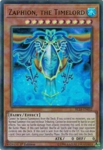 YUGIOH  Zaphion, the Timelord Ultra Rare BLLR-EN032 1st edition NM - Bild 1 von 1